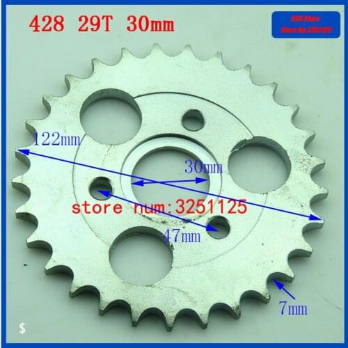 Drive system 428 29T Tooth 30mm /122mm Rear Chain Sprocket gear for Monkey motorcycle Cross-country motorcycle