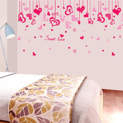Love Curtains Pattern Wall Decals DIY Kids Room Wall Stickers for Living Room Children Nursery Home Decoration