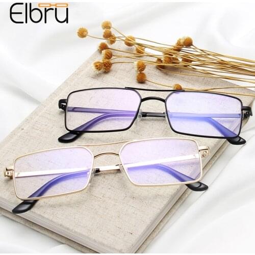 Elbru 2021 Classic Retro Sunglasses Women Square Double Beam Shades Lady Luxury Punk Metal Sun Glasses Vintage UV400 Sunshades