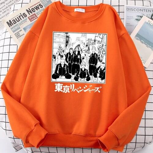 Tokyo Revengers Printing Sweatshirts Anime Harajuku Clothing Tracksuit Autumn Streetwear Casual Loose Oversized Hoodie For Male