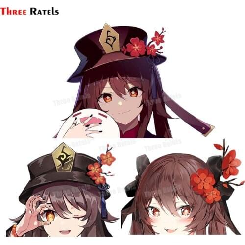 Three Ratels A935 AnimeGameRole Hu Tao Of Genshin Impact For Car Styling Cover Decoration Luggage Laptop Stickers And Decals