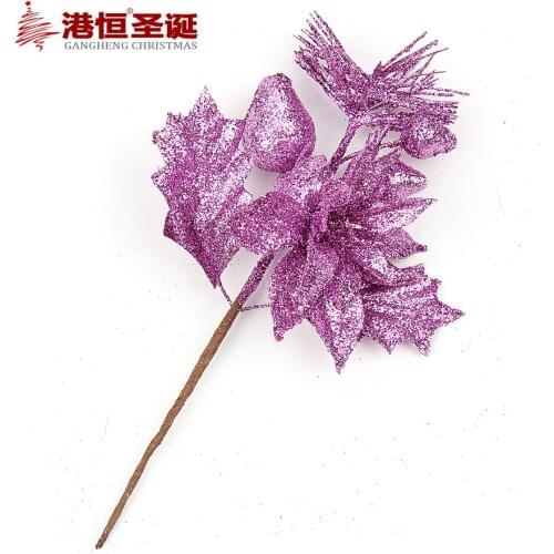 Christmas tree decoration 20cm glitter pink ear Decoration Christmas cuttings colorful