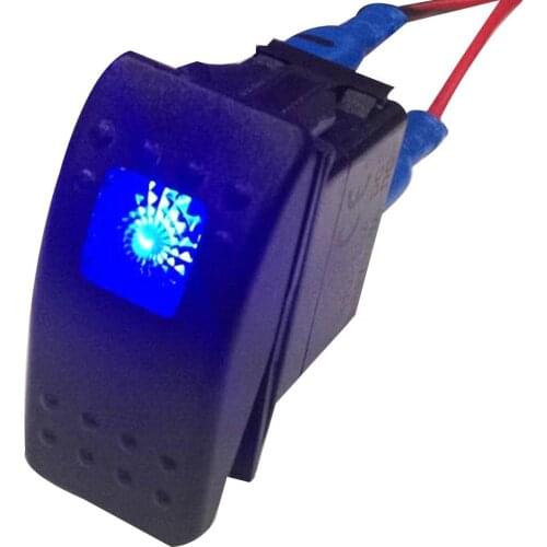 Universal 12V-24V Waterproof Car Boat Yacht 3 Pin Blue LED Light Rocker Switch