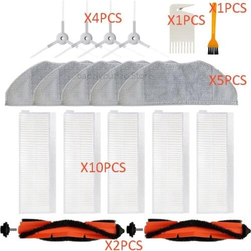 Mop Cloth Main Rolling Brush Side Brush Hepa Filter for Xiaomi Mi Robot Vacuum-Mop Essential G1 MJSTG Cleaner Spare Parts