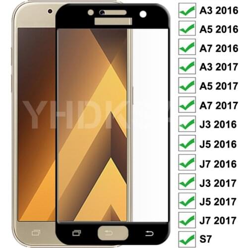 9D Protection Glass For Samsung Galaxy A3 A5 A7 J3 J5 J7 2016 2017 Screen Protector S7 J2 J4 J7 Core J5 Prime Tempered Glass