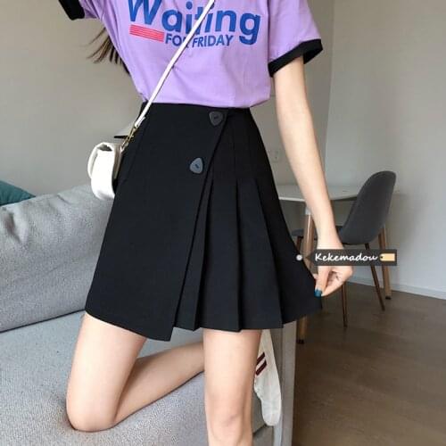 Woman skirts 2021 new short skirt a-line pleated skirt summer Korean version of high waist all-match thin skirt