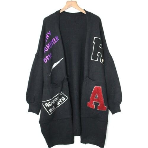 Special Embroidery Cardigan Women New 2019 Winter Korean Fashion Ladies Plus Size Sweaters Womens Vintage Knitted Coat