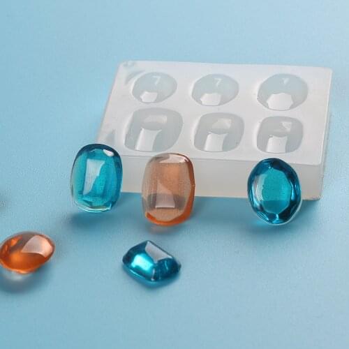 1PCS DIY Silicone Round Square Bead Pendant Jewelry Making Resin Casting Mould Tool Decor