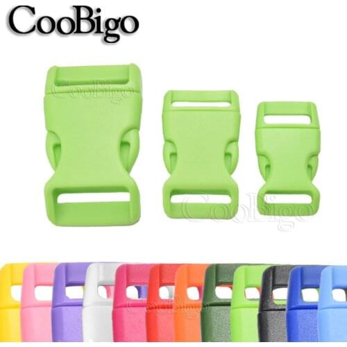 5pcs 15mm 20mm 25mm Plastic Colorful Contoured Side Release Buckles For Paracord Pets Collar Strap Backpack Bag DIY Accessories
