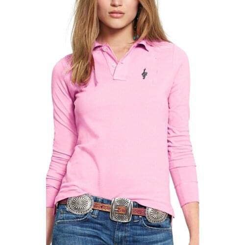Abundance Flloh Womens Long Sleeve Polo Shirts China
