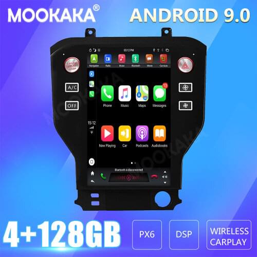 For Ford Mustang 2015-2019 11.8 inch Tesla Screen Android Px6 Car Multimedia Stereo Player Carplay GPS Navigation Head Unit DVD