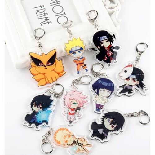 Naruto keychain japan anime cosplay key chain llavero naruto Cartoon Key Ring akatsuki ring for men women wholesale