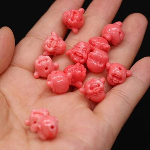 10pc Natural Coral Beads Simple Maitreya Shape Vertical Perforation Spacer Bead for Jewelry Making Bracelet Necklace Accessories