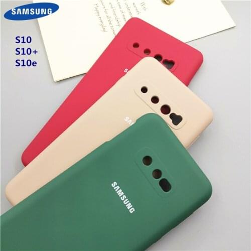 S10 Plus Case Phone Cover For Samsung Galaxy S10+ S10E S10 Silky Soft-Touch Ofiice Style Silicone Shell Full Protection
