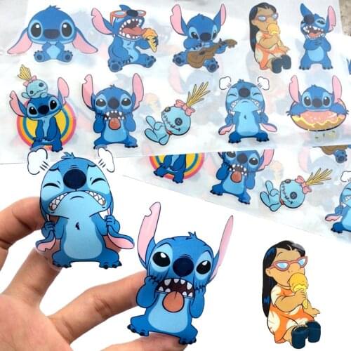 Disney Stitch Stickers Toys Kawaii Anime Action Figure Skateboard Laptop Guitar Waterproof Graffiti Stickers Toys for Kids Gift