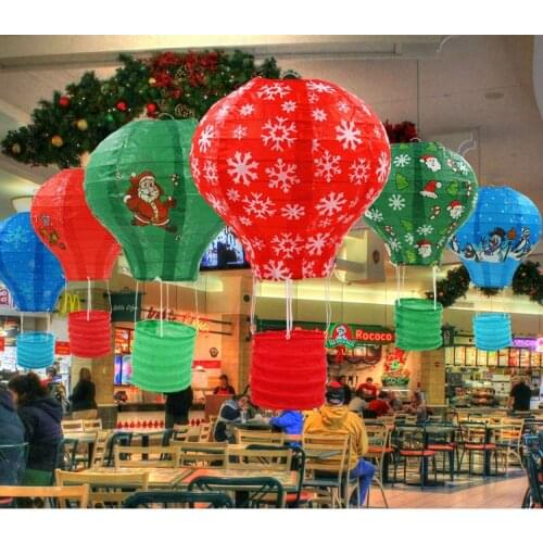 Hot sale 30CM Christmas gift Hot Air Balloon Paper Lantern wedding Lantern Festival children bedroom hanging birthday decoration