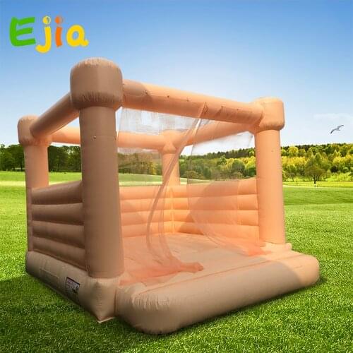 2021 Hot Commercial / Residential Custom Inflatable Bouncy Castle House Jumping Tent With Air Blower For Party Wedding Event