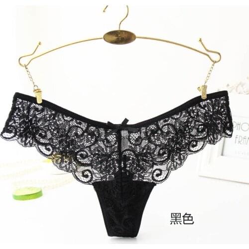The New Panties Woman Lace Sexy G-String Briefs lovely Lingerie Low Waist Crotch Cotton Woman Thong T-back Female Underwear For