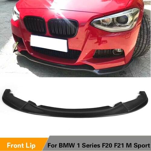 Carbon Fiber / FRP Front Bumper Lip Splitters Spoiler for BMW 1 Series F20 F21 M135i M Sport Base Hatchback 2011 - 2014