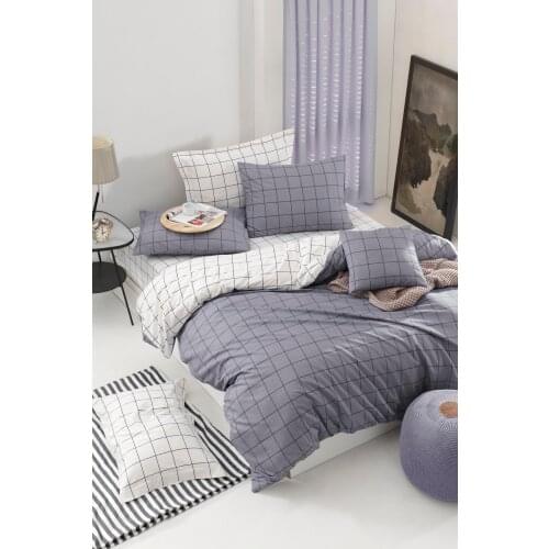 Enlora 100% Natural Cotton Duvet Cover Set Double Turkish Made in Turkey pillowcase bed sheet 4 pieces