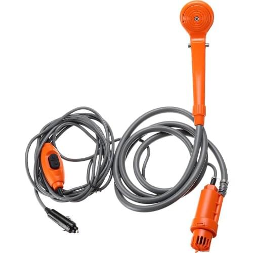 Portable Car Washer DC 12V Camping Shower Car High Pressure Washer Gun Electric Pump Sprayer For Outdoor Camping Travel Pet