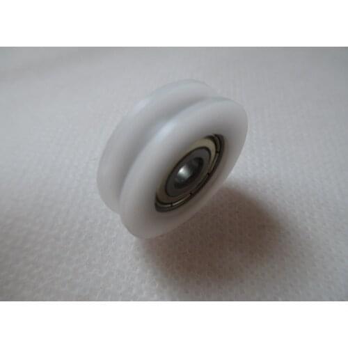 Fixmee 2pcs 24mm Round Groove Nylon Pulley Wheels Roller for 2mm rope w/ 625ZZ Bearing