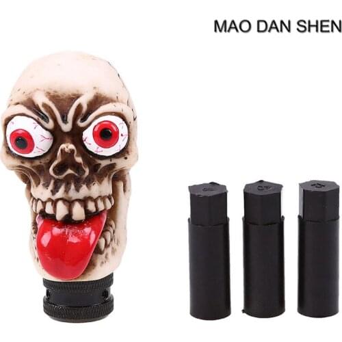 MAO DAN SHEN Universal Skull Head Manual Transmission Gear Shift Knob / modified racing style shift lever 2018 new