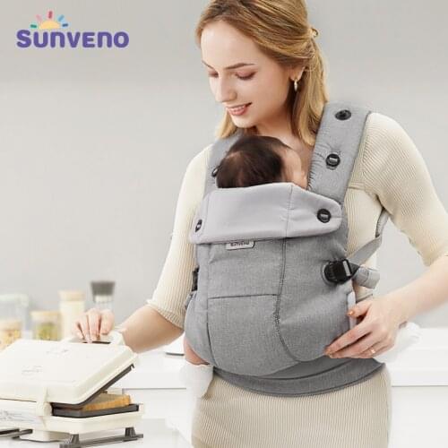 Sunveno Ergonomic Baby Carrier Breathable Front Facing Infant Baby Sling Backpack Pouch Wrap Baby Kangaroo For Baby 0-12 Months