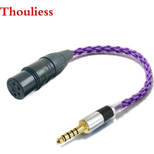 Thouliess HIFI Carbon Fiber 4.4mm Balanced Male to 4-Pin XLR Balanced Female Audio Adapter Cable 4.4mm to XLR Connector Cable
