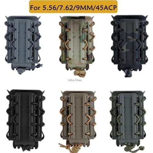 High Quality Molle 5.56 / 7.62 / 9MM / 45ACP Tactical Hunting Magazine Pouch Military Training Paintball Airsoft Mag Case Box