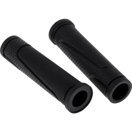 1 Pair Bike Hand Grips Nonslip Bicycle Rubber 22.2mm Diameter Handlebar Grips Cover Black