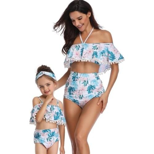 2021 Sexy body Swimsuit Women Bathing suit Family Mother Girl Swimwear Family Mother Two Piece Tankini Kid Bikini set Beach Wear