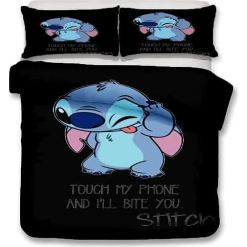 3D Disney Home Lilo and Stitch Bedding Set Quilt Cover Twin Bedroom Decor for Children Kids Boy Girl Queen King Size Bedding Set
