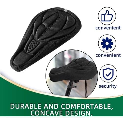 4 Colors 3D Thick Cycling Mountain Bicycle Seat Cycling Bicycle Bike Silicone Saddle Seat Cover Silica Gel Cushion Soft Pad New