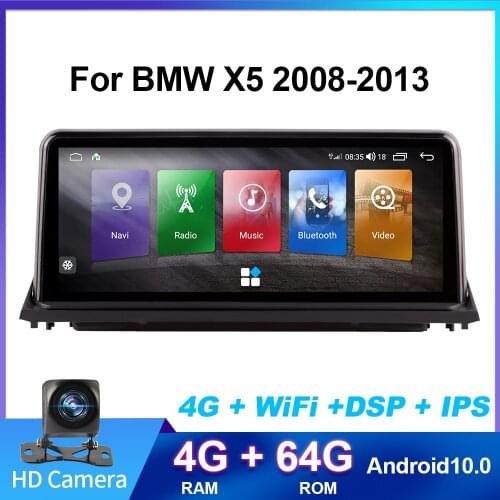4G LTE Android 10 For BMW X5 2008 2009 2010 2011 2012 2013 Carplay Multimedia Stereo Car DVD Player Navigation GPS Radio