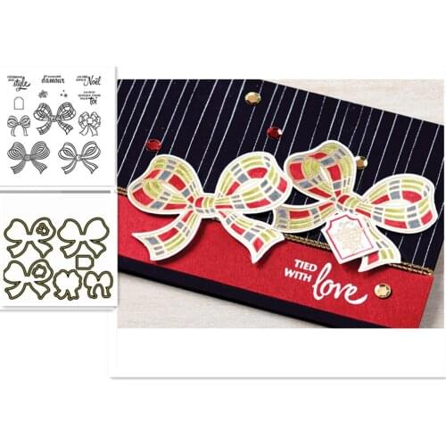 Bow Metal Cutting Dies and Stamps Scrapbooking Photo Album Embossing Paper Card Making Decor Die Nouveau Arrivage 2021 New