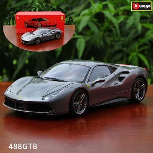Bburago 1:18 Ferrari 488 GTB car alloy car model simulation car decoration collection gift toy Die casting model boy toy