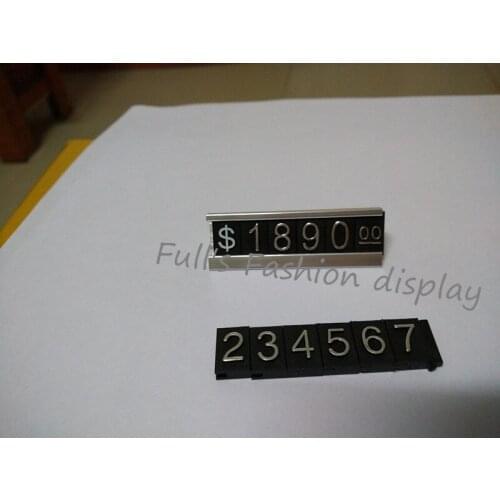 Free shipping 5 set Aluminum alloy base $ Dollar Currency Sign Price Display Tag Label Board For Store/Counter display Stand