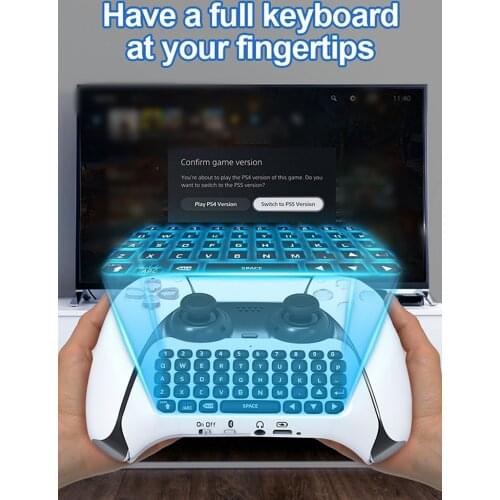 3.5mm Wireless Bluetooth Gamepad Keyboard For Sony PS5 Handle Controller Chat Pad Installation Mini Keyboard Game Accessories
