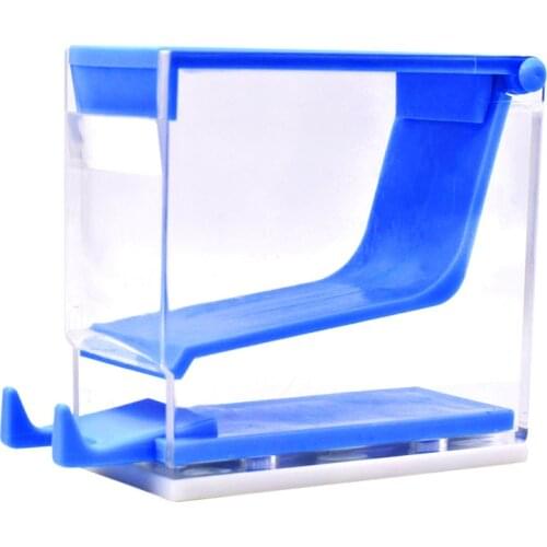 Dental Cotton Roll Dispenser Holder Press Type Box Blue Color Plastic Dental Instrument Dental Orthodontic