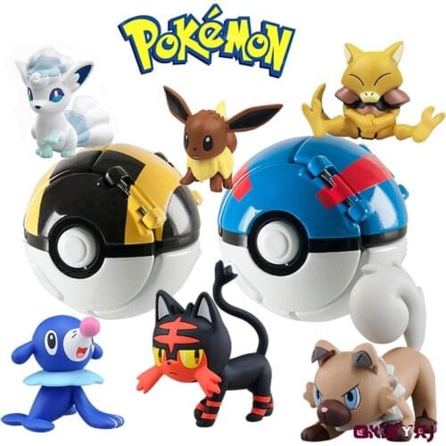 TAKARA TOMY Pokemon Action Figure Doll Venusaur Eevee Meowth Pokemon Pokemon Model Toy