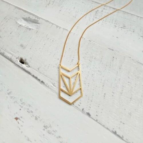 ELegant Hollow Geometric Necklace Simple Popular Pendant Necklace Jewelry Gold Plated Drop Shipping Accepted YP6475