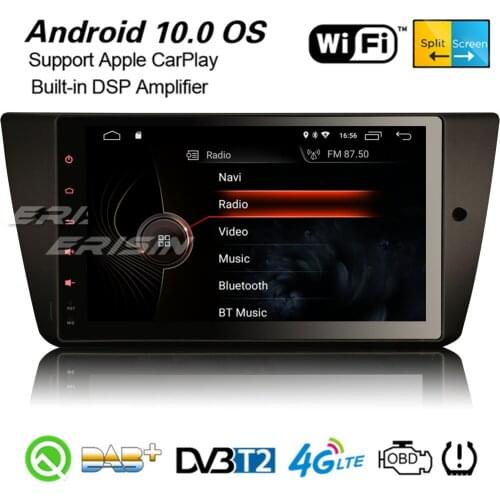 Erisin 9" Android 10.0 DSP Car Stereo Carplay DAB+ GPS WiFi USB DVB-T2 DVR 4G Bluetooth Navi For BMW 3er E90 E91 E92 E93 M3 4290