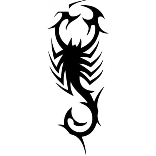 Personality Car Stickers Tribal Tattoo Scorpion Car Styling Motorcycle Sticker Decals Creative Waterproof Sunscreen Black/white