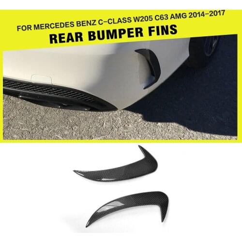 Carbon Fiber Rear Bumper Side Vent Splitters Flaps for Mercedes-Benz C-Class W205 Sport C63 C43 AMG Sedan 2014 - 2017