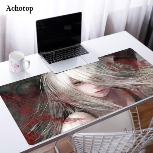 Nier Automata Mouse Pad PC Gamer Computador Mousepad 900x400 Padmouse Large Beautiful Mousepad ergonomic gadget office desk mats