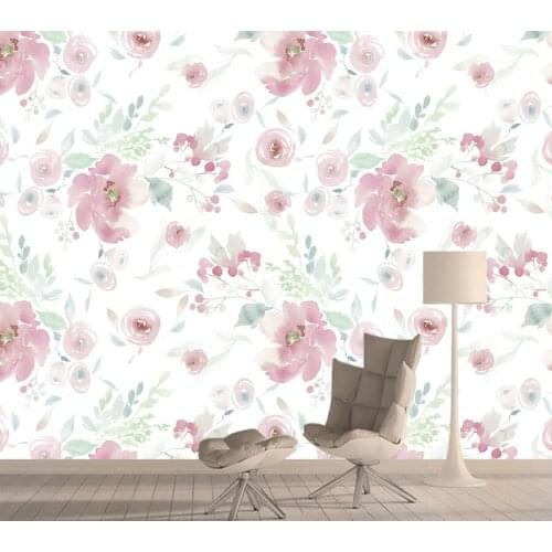 Pink Rose Wall Paper 3d Photo Wallpaper Papers Home Decor Wallpapers for Living Room Floral Mural Vinyl Self Adhesive Mural Roll