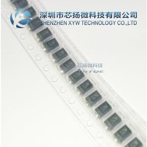 NEW Original 100pcs Diode S2M SMA RL207 DO-214AC SMD 2A 1000V