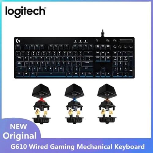 Original Logitech G610 Wired Gaming Mechanical Keyboard MX Shaft Red/Blue Switch Wired RGB Backlit Professional Gaming Keyboard