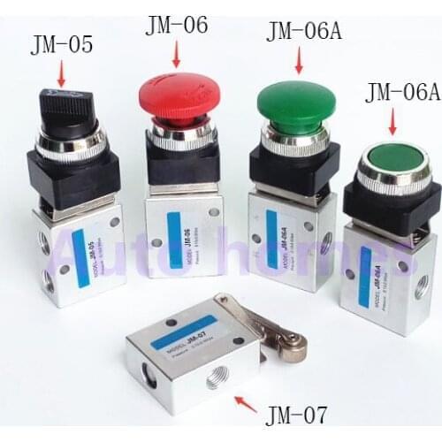 Pneumatic switch JM-05/06/06A/07/07A 1/4 inch 2 Position 3 Way air Manual Mechanical valve